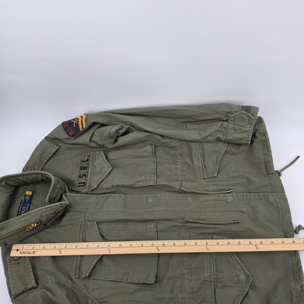 Polo Ralph Lauren Mens M-65 Military Field Jacket Olive Green USRL Patch Size M - Picture 13 of 13